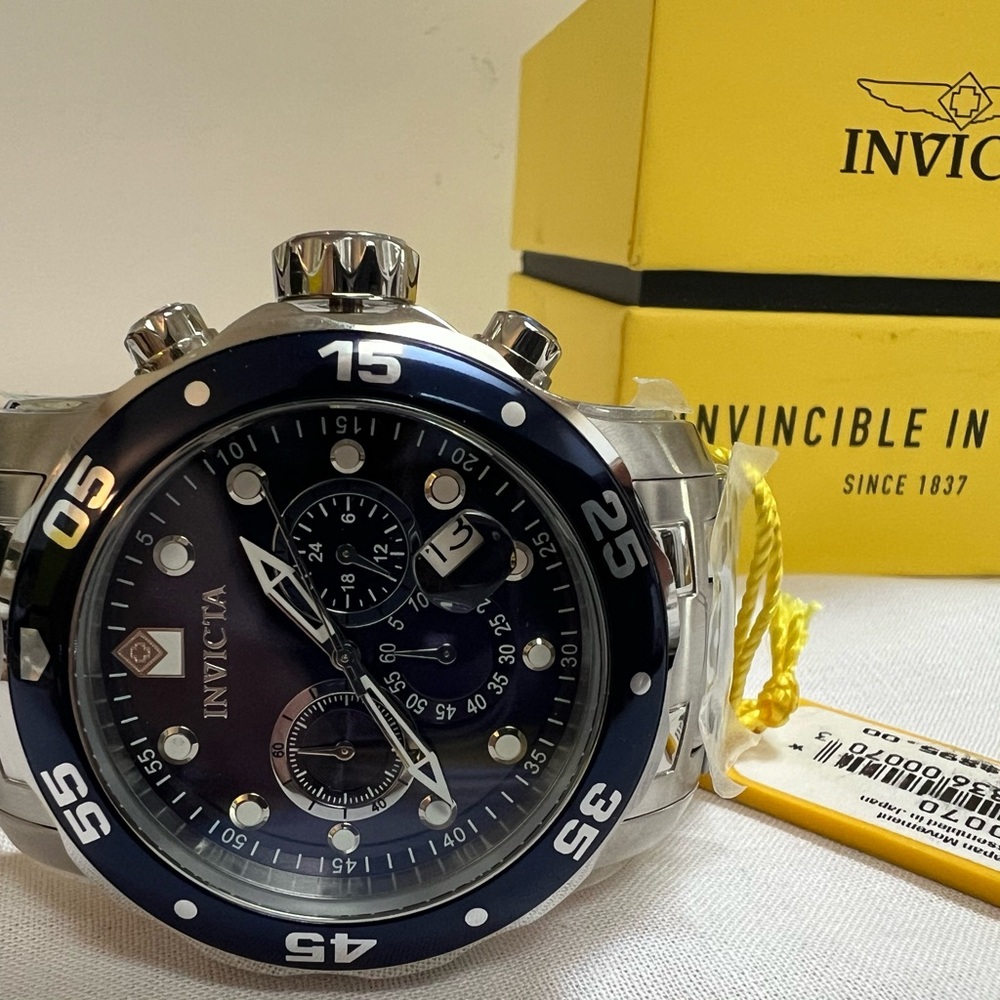 Invicta Silver and Blue Men's Chronograph Watch